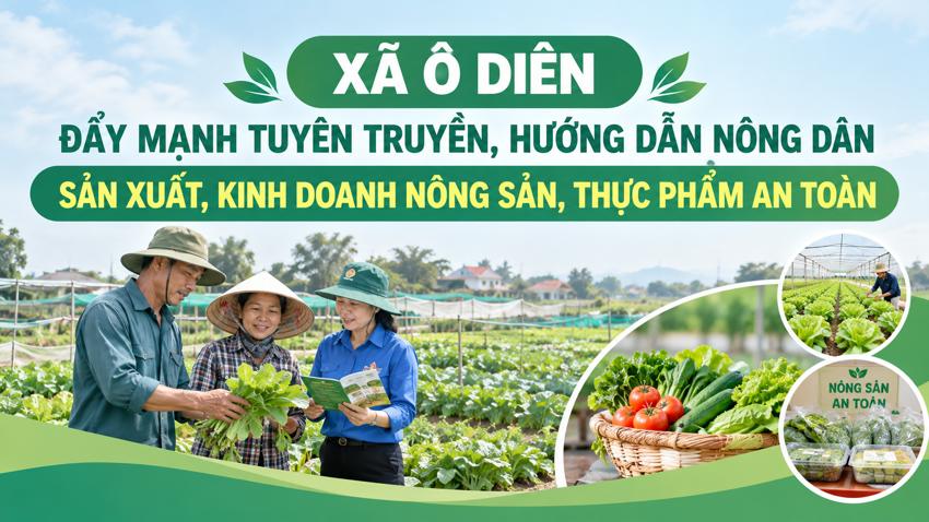 Xã Ô Diên đẩy mạnh tuyên truyền, hướng dẫn nông dân  Sản xuất, kinh doanh nông sản, thực phẩm an toàn