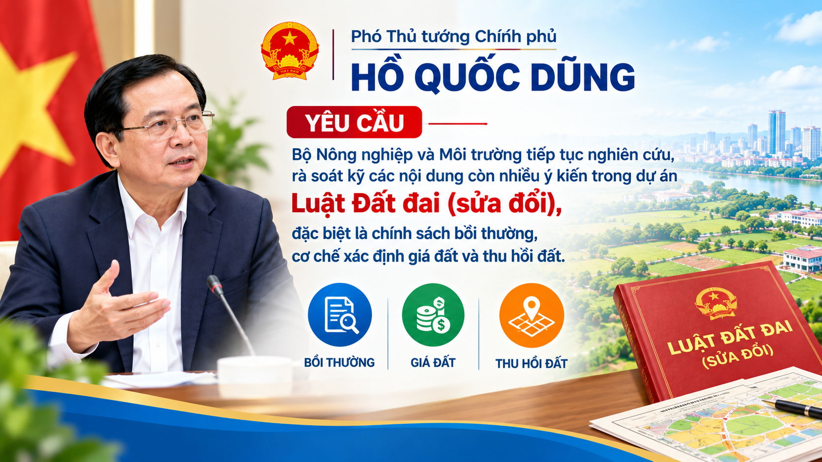 Rà soát kỹ chính sách bồi thường, giá đất và thu hồi đất