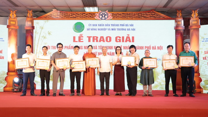 Hà Nội trao giải hội thi làng nghề và tôn vinh nghệ nhân lần thứ nhất năm 2026