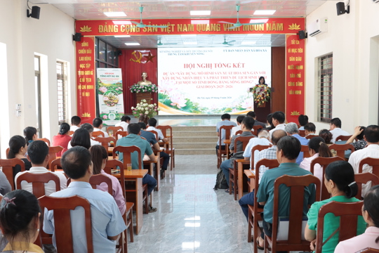 Tổng kết mô hình sản xuất hoa sen gắn với xây dựng nhãn hiệu và phát triển du lịch sinh thái