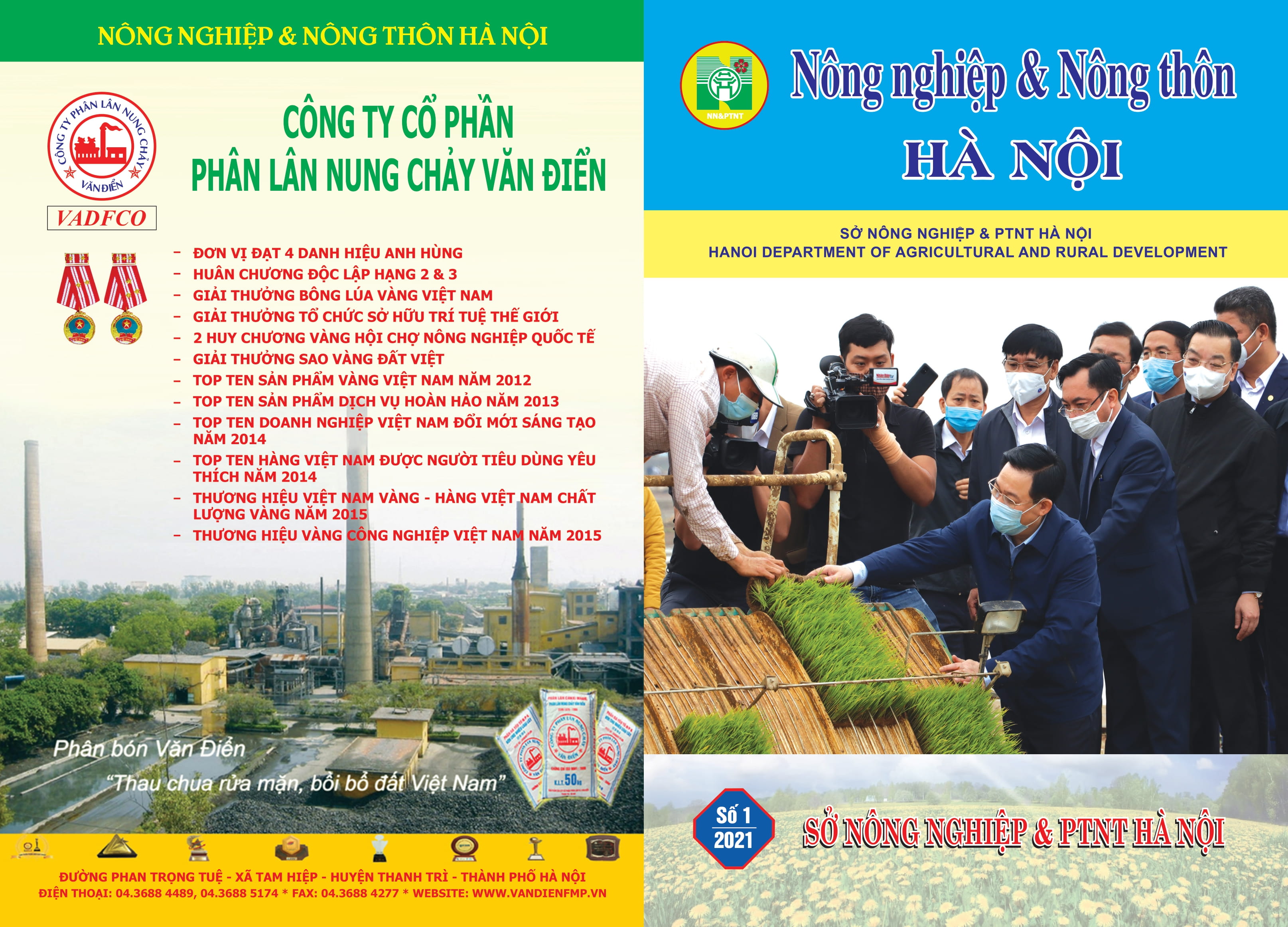 Tập san nông nghiệp & nông thôn Hà Nội số 01 năm 2021