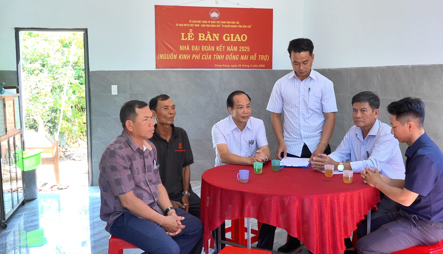 ỦY BAN MTTQ VIỆT NAM XÃ DANG KANG TỔ CHỨC LỄ BÀN GIAO NHÀ “ĐẠI ĐOÀN KẾT” NĂM 2026