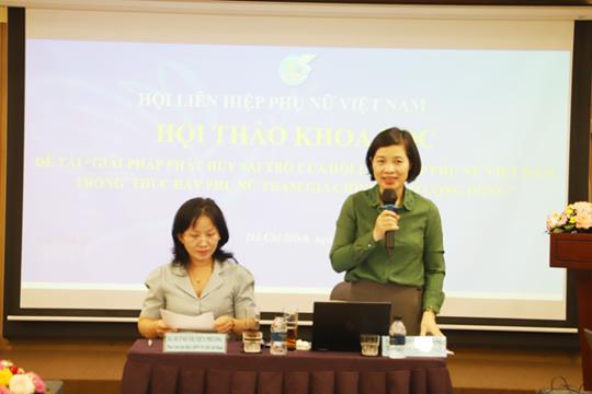 Phát huy vai trò phụ nữ trong tham gia chính trị ở cộng đồng