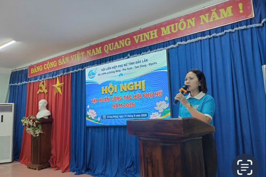Điểm sáng từ mô hình liên kết “4 xã chung một tầm nhìn”: Hội LHPN các xã Krông Năng, ĐliêYa, Phú Xuân và Tam Giang phối hợp tổ chức tập huấn nghiệp vụ công tác Hội cho Chi hội trưởng phụ nữ thôn, buôn năm 2026