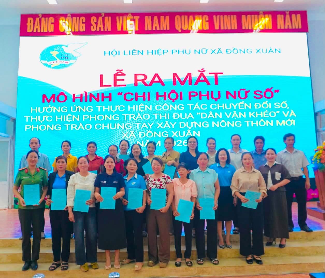 Hội Liên hiệp Phụ nữ xã Đồng Xuân ra mắt mô hình “Chi hội phụ nữ số” tại 18 Chi hội